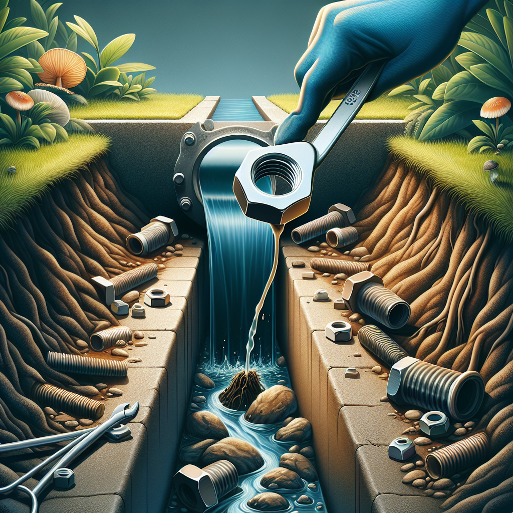 排水溝を止めているナットの外し方について