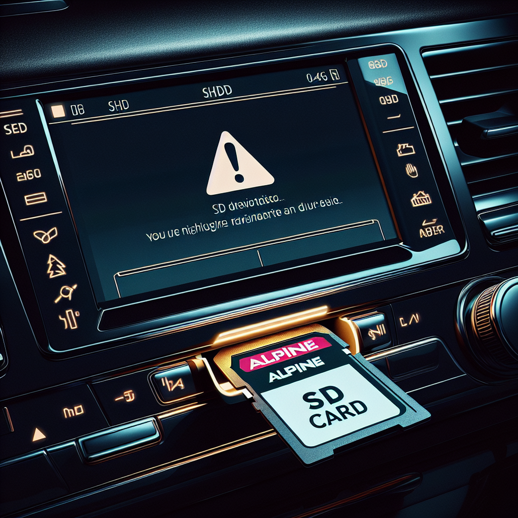 アルパイン　地図用SDカードが使用不可状態？