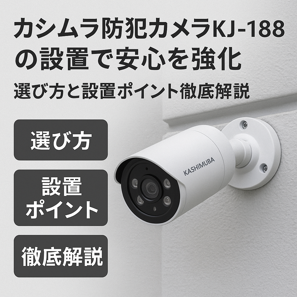 カシムラ防犯カメラKJ-188の設置で安心を強化|選び方と設置ポイント徹底解説