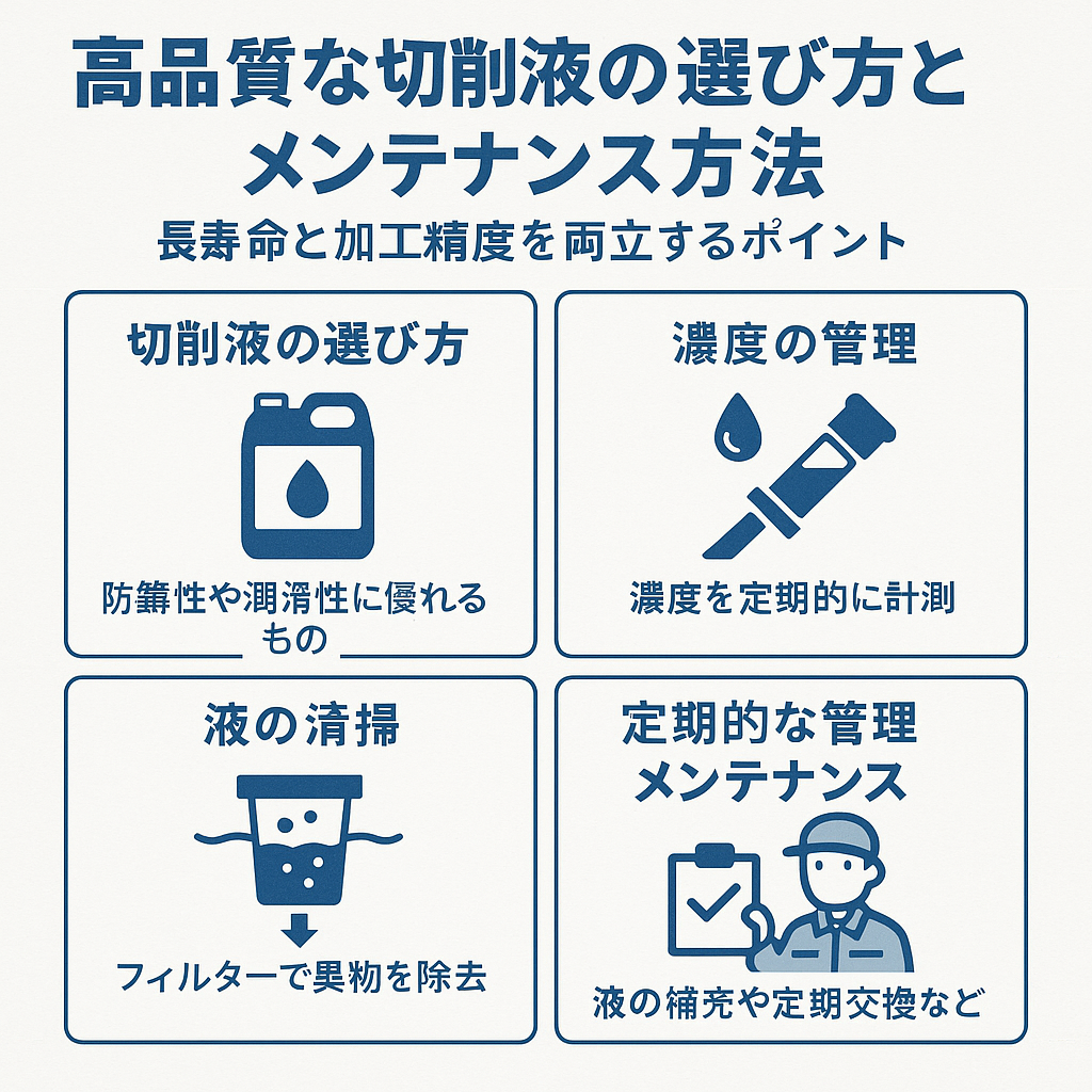 高品質な切削液の選び方とメンテナンス方法:長寿命と加工精度を両立するポイント