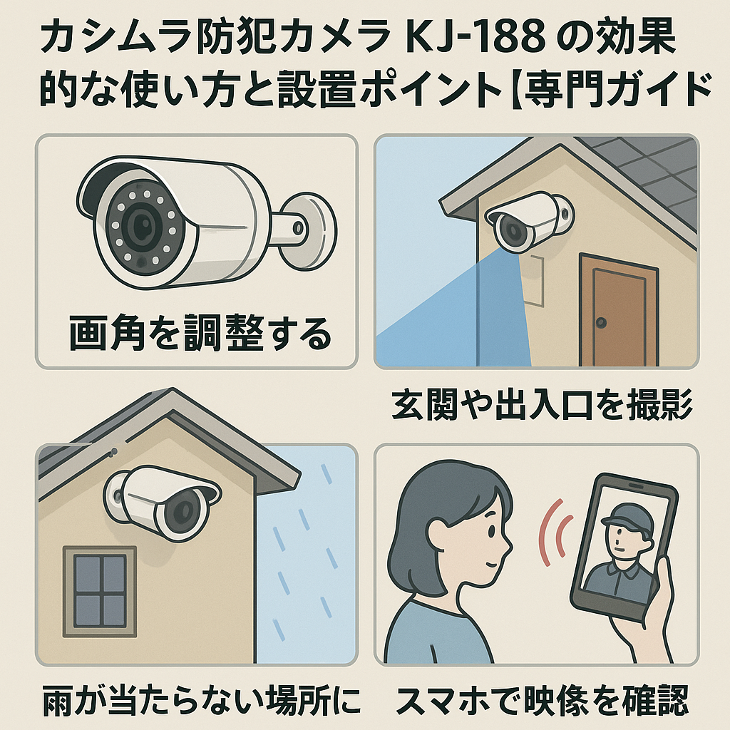 カシムラ防犯カメラKJ-188の効果的な使い方と設置ポイント【専門ガイド】