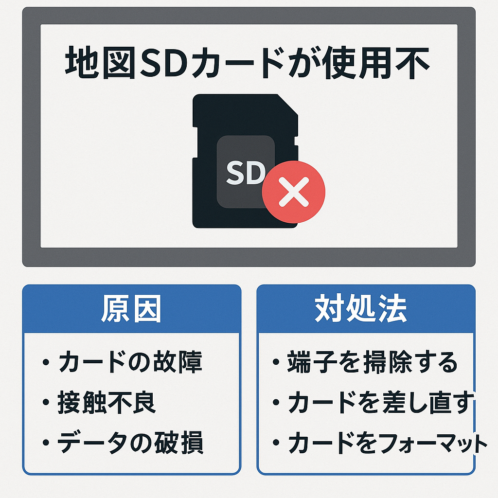 地図用SDカードが使用不可状態の場合の原因と最適な対処法
MetaDescription: 地図用SDカードが使えないときの原因と対処法を徹底解説。エラーの種類やカードのトラブル解決方法、データ保護のポイントなど、専門的視点からわかりやすく説明します。