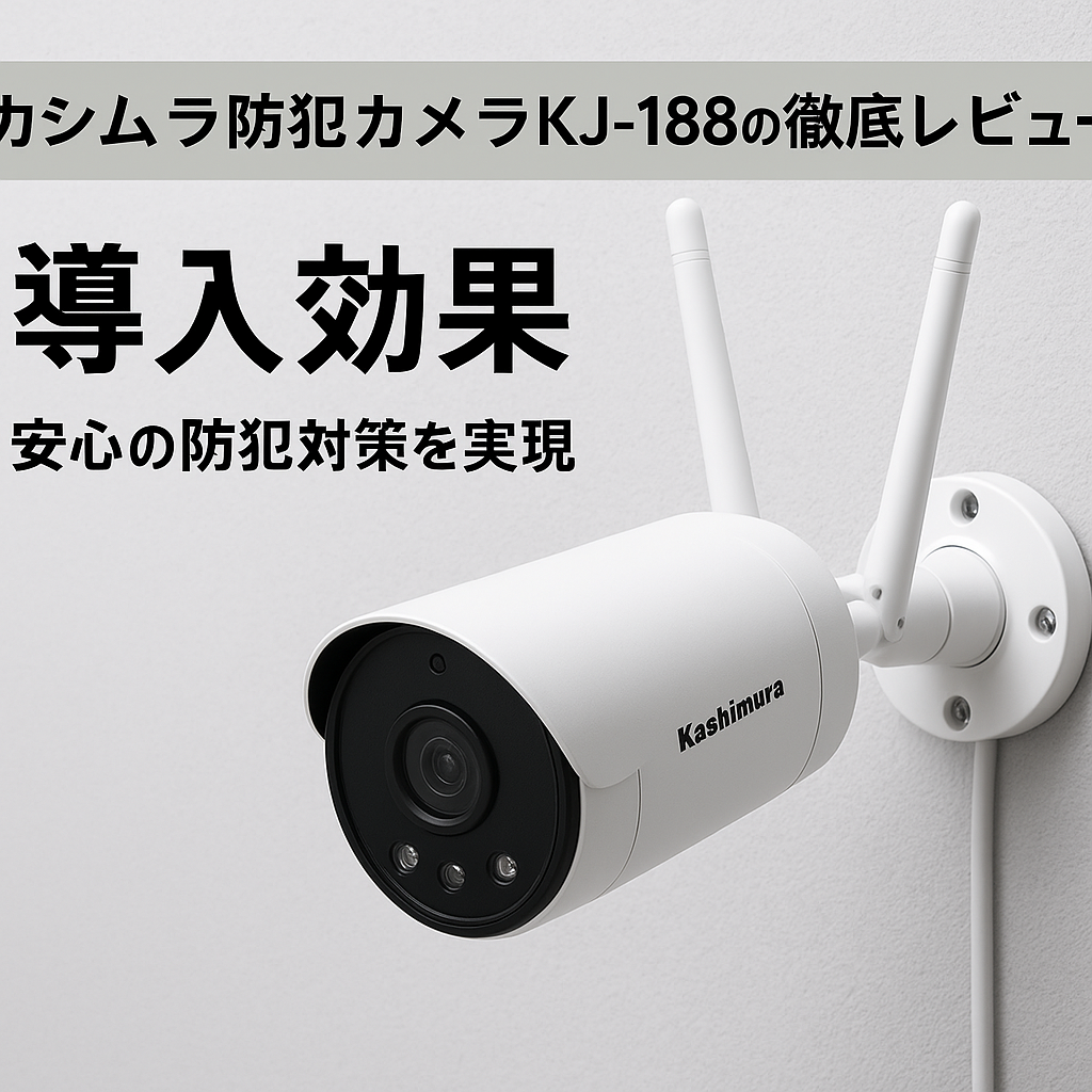 カシムラ防犯カメラKJ-188の徹底レビューと導入効果|安心の防犯対策を実現
MetaDescription: カシムラ防犯カメラKJ-188の特徴と導入メリットを詳しく解説。高性能で設置も簡単なKJ-188が、あなたの防犯対策を強力にサポートします。実際の使用例や選ぶ理由も紹介。