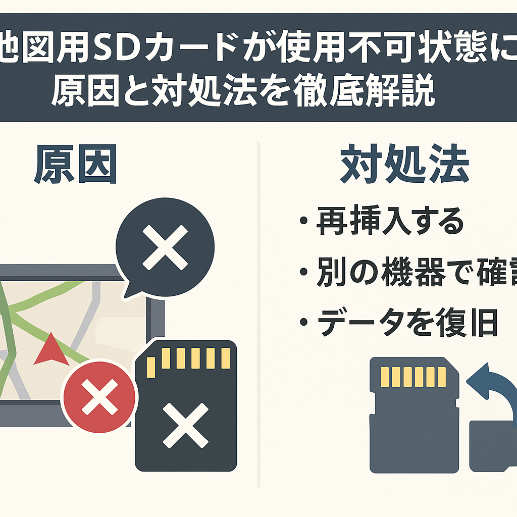 地図用SDカードが使用不可状態になる原因と対処法を徹底解説【保存データの保全にも注目】