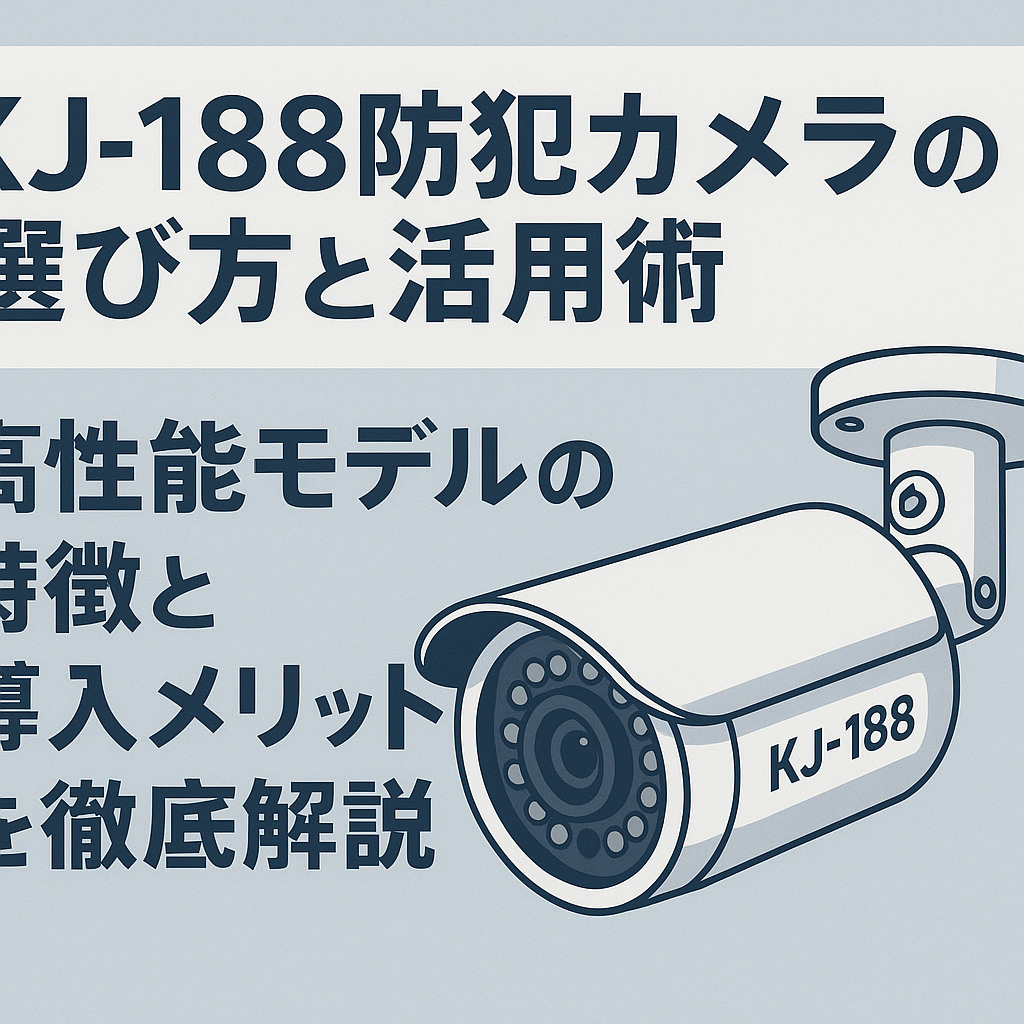 KJ-188防犯カメラの選び方と活用術｜高性能モデルの特徴と導入メリットを徹底解説