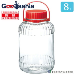 東洋佐々木ガラス 保存容器 果実酒びん 8リットル 10号 8000ml 日本製 梅びん 果実酒瓶 ガラス容器 保存瓶 梅酒 瓶 果実酒 漬物 ガラス I-71808-R-C-JAN（ びん 梅瓶 果実酒びん 漬物樽 漬物容器 容器 梅 ）