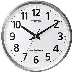 【エントリーで最大全額ポイント還元｜5/6まで】 シチズン｜CITIZEN 掛け時計 【パルウェーブM475】 シルバーメタリック 8MY475-019 [電波自動受信機能有][8MY475019]