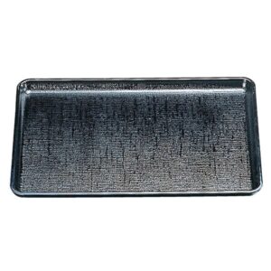 尺3 耐熱長手かすり盆/トレー 【黒SL】 395×285×20mm 日本製 食洗機対応 〔和食 レストラン 居酒屋 店舗 お店〕 (代引不可)