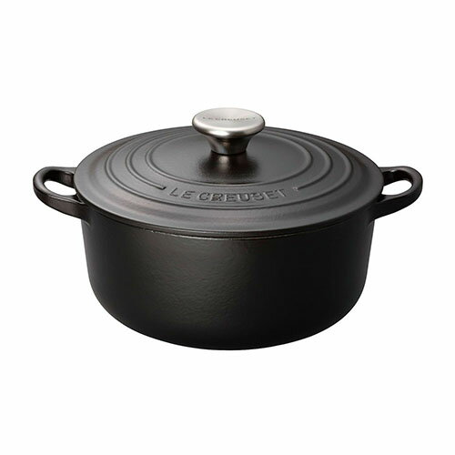 ル・クルーゼ(LE CREUSET) ココット・ロンド 22cmマットブラック