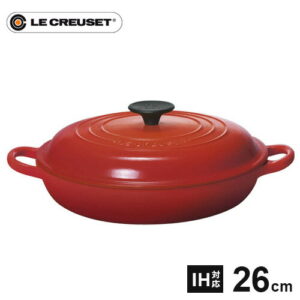 ル･クルーゼ（Le Creuset） ビュッフェ・キャセロール 26cm チェリーレッド （日本正規販売品）