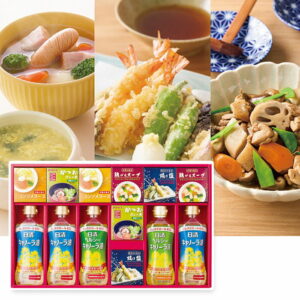 調味料 ギフト バラエティ AP-EO【AP】 人気 おすすめ ギフト 贈答 取り寄せ お取り寄せグルメ 日清キャノーラ油 マルトモかつおだしの素 焼き塩 和食 洋食 中華 鶏がらスープ コンソメスープ 日清ヘルシーキャノーラ油 プレゼント