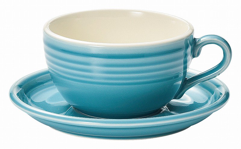 オービット ターコイズブルー ラテカップ 12686056 KOYO HOTEL&RESTAURANT TABLEWARE vol.25
