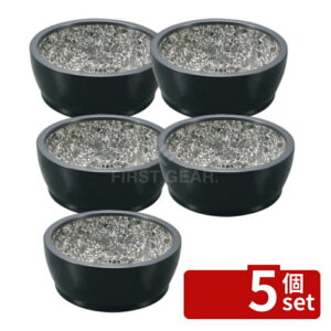 【5個セット】江部松商事 ハードコート 石焼ビビンバ アルミ枠付 (艶消ブラック) 17cm φ170×H70 卓上鍋/焼物用品 No.7251900