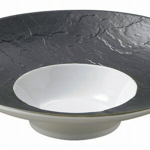 グラウ゛ェール シャルボン 23cmブロードリムボウル リムブラック 13737224 KOYO HOTEL&RESTAURANT TABLEWARE vol.25