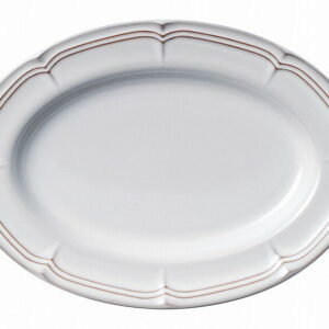 ラフィネ スモークホワイト 28．5cmオーバルプラター 15910047 KOYO HOTEL&RESTAURANT TABLEWARE vol.25