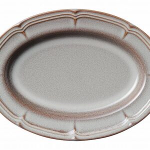 ラフィネ ストームグレー 28．5cmオーバルプラター 15973047 KOYO HOTEL&RESTAURANT TABLEWARE vol.25