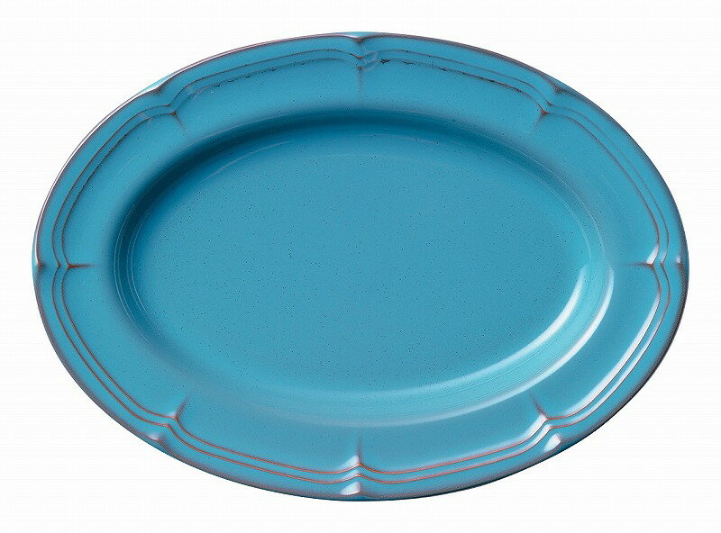 ラフィネ アンティークブルー 28.5cmオーバルプラター 15987047 KOYO HOTEL&RESTAURANT TABLEWARE vol.25