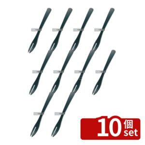 【10個セット】福井クラフト フォーク 黒 ABS 130×13 6-1403-11 130×13 カトラリー/箸 No.8100500