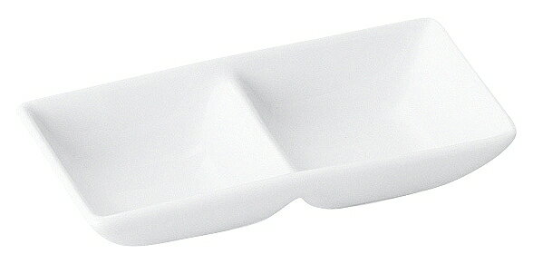 リーバイ 2つ仕切薬味皿 17500073 KOYO HOTEL&RESTAURANT TABLEWARE vol.25