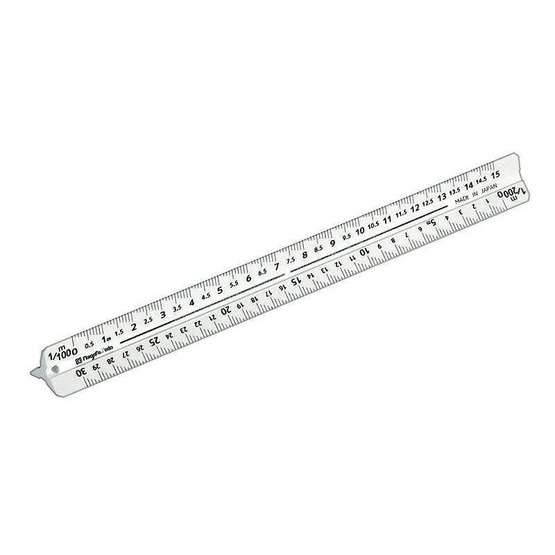 新潟精機 SK 三角スケール 快段目盛 建築士用 15cm TSB-15KD