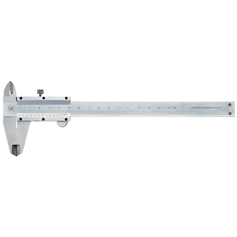 新潟精機 SK シルバーM型ノギス2段読み 150mm SK-M150W
