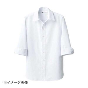 スキッパーカラーシャツ(男女兼用)七分 CH4492-0 ホワイト S
