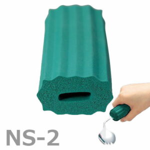 【斉藤工業】スポンジ　直径2.5cm×1.5cm×長さ9cm（楕円型）　（1個入） / NS-2【定番在庫】即日・翌日配送可【介護用品】自助食器/リハビリ/使いやすい/スプーン/フォーク/付けるだけ/持ちやすく/握りやすく【通販】