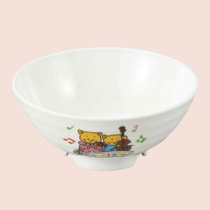 エンテック　KO-18 ラーメンどんぶり（小）こねこたい アイボリーホワイト　【品番：KO-18】