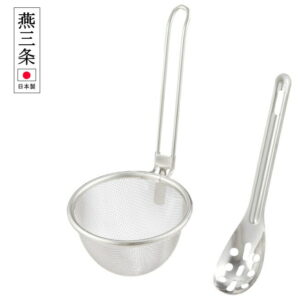 ◎日本製ステンレス製 みそこしセット（スプーン付）外径11cm （味噌こし) 燕三条製 新越ワークス 31325_SE 60サイズ