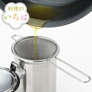こし器 ステンレス 燕三条製 料理のいろは ミニオイルポット用渡しアミ （ 濾し器 油こし器 油濾し器 こし網 濾し網 こしアミ 濾しアミ ストレーナー キッチンツール ）