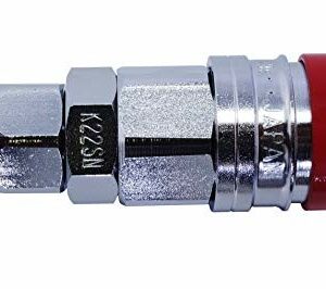 パオック(PAOCK) 日本製 ワンタッチエアーソケット Guard POG-22SN ウレタンホース用 赤 内径6.5x外径10.0