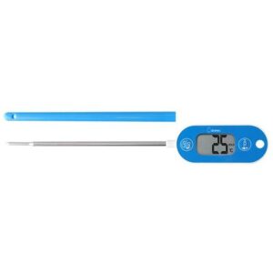 防水クッキング温度計 防水タイプ スピード測定 マグネット&フック穴付 ブルー ドリテック O-280BLHA