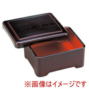 【若泉漆器】若泉漆器 耐熱丼重 新木目 溜内朱塗