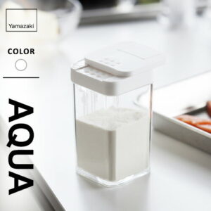 山崎実業 小麦粉&スパイスボトル アクア AQUA ホワイト 3231