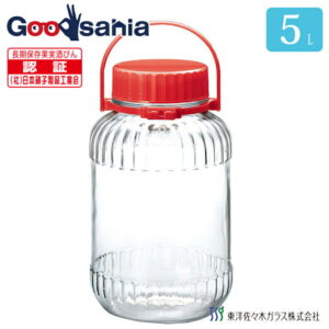 東洋佐々木ガラス 保存容器 果実酒びん 5リットル 7号 5000ml 日本製 梅びん 果実酒瓶 ガラス容器 保存瓶 梅酒 瓶 果実酒 漬物 ガラス I-71805-R-C-JAN（ びん 梅瓶 果実酒びん 漬物樽 漬物容器 容器 梅 ）