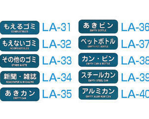 Bunbuku ぶんぶく リサイクルトラッシュ用ラベルもえないゴミ／LA?32