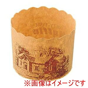 【天満紙器】天満紙器 マフィンカップ ハウス柄 100枚入 茶 M-404