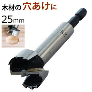 フォスナービット 25mm FB-25 シャンク径6.35mm 六角 新潟精機
