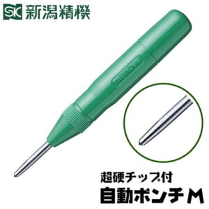 超硬チップ付 自動ポンチ 先端軸径φ4.5mm M AP-M 新潟精機