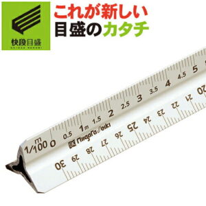 アルミ三角スケール 土地家屋 15cm 白 TSIA-15KD 縮尺：1/100、1/200、1/250、1/300、1/500、1/600 新潟精機