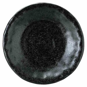 ゆず黒耀 石目16.5cm皿 51535012 KOYO 花伝 JAPANESE TABLEWARE vol.12