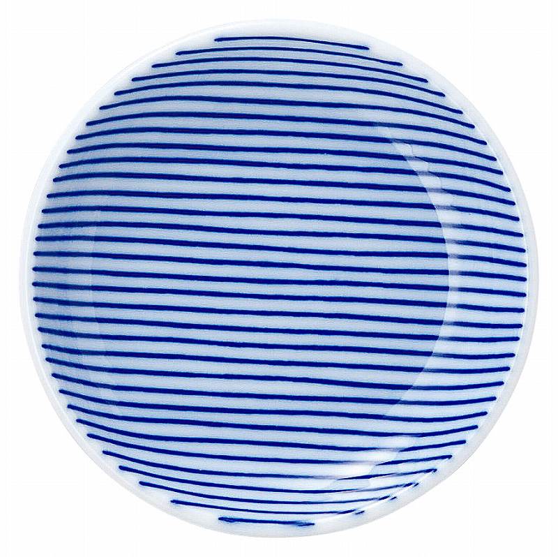 細縞 青 13cm丸皿 52281009 KOYO 花伝 JAPANESE TABLEWARE vol.12