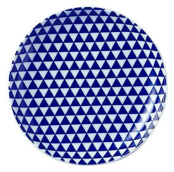 山格子 青 15cm丸皿 52289008 KOYO 花伝 JAPANESE TABLEWARE vol.12