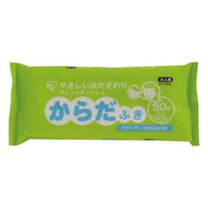 体拭きシート 介護 50枚 ノンアルコール 無香料 肌にやさしい ボディタオル 濡れタオル 使い捨て 防災用品 災害 避難 防災グッズ ウェットシート 全身 清潔 風呂代わり 入院 からだふき アイリスオーヤマ WTY-B50E *