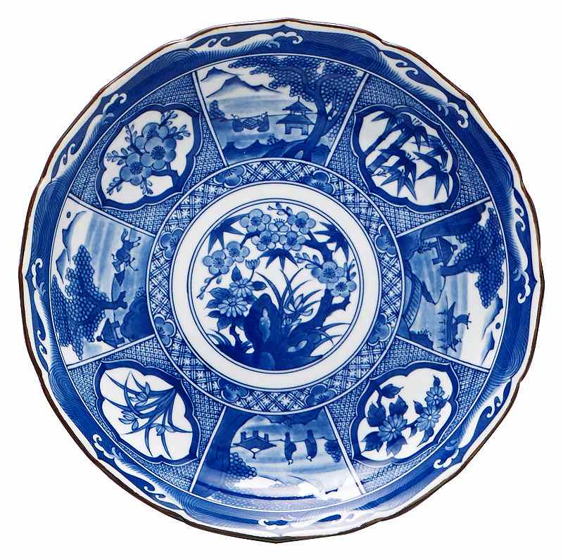四君子 36.5cm皿 54917014 KOYO 花伝 JAPANESE TABLEWARE vol.12