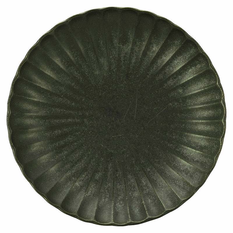かすみ 黒 14.5cm丸皿 56130005 KOYO 花伝 JAPANESE TABLEWARE vol.12