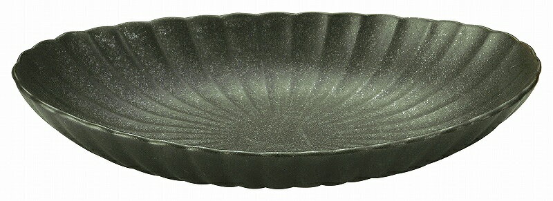 かすみ 黒 楕円皿 大 56130075 KOYO 花伝 JAPANESE TABLEWARE vol.12