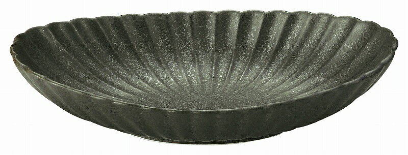 かすみ 黒 楕円皿 中 56130076 KOYO 花伝 JAPANESE TABLEWARE vol.12