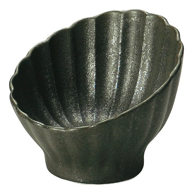 かすみ 黒 7cm斜め小鉢 56130092 KOYO 花伝 JAPANESE TABLEWARE vol.12