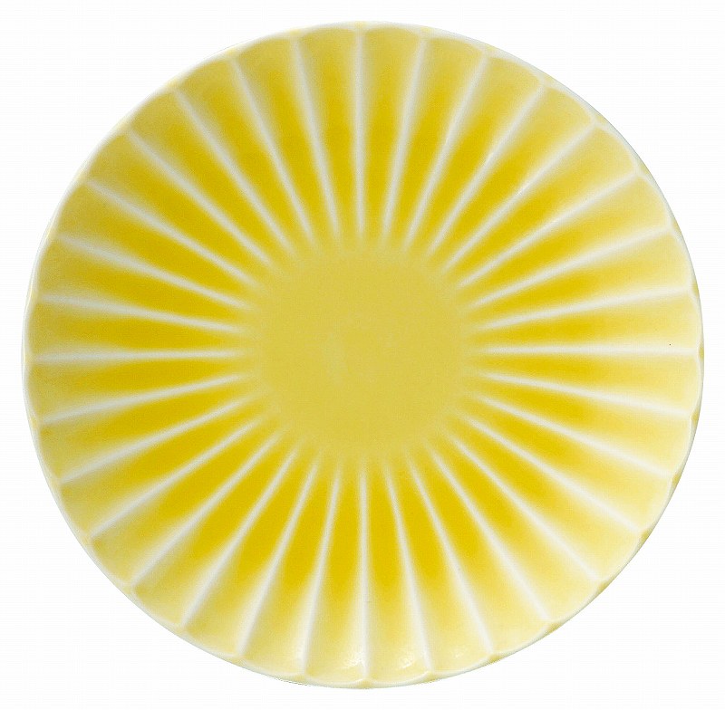 かすみ 黄 16.5cm丸皿 56165004 KOYO 花伝 JAPANESE TABLEWARE vol.12